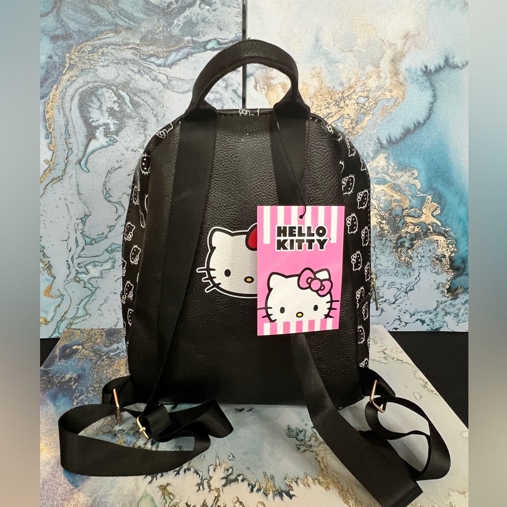 Hello Kitty Black Mini Backpack 10” - image 2